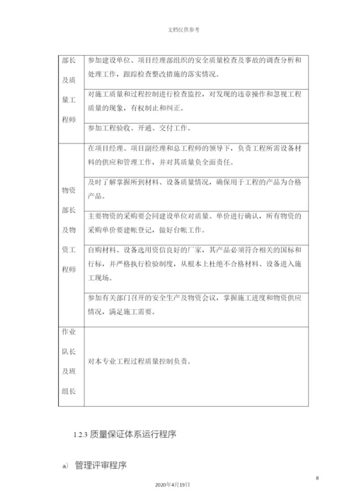 质量保证措施方案模板.docx