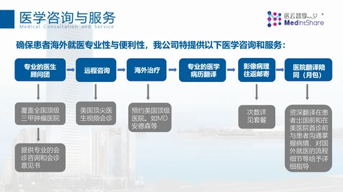 专业国际医疗机构PPT模板