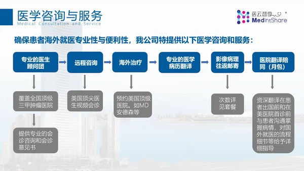 专业国际医疗机构PPT模板