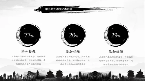 古典水墨城市工作总结PPT模板
