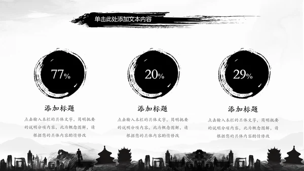 古典水墨城市工作总结PPT模板