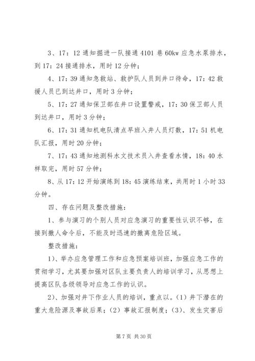 马军峪煤矿透水事故撤人应急演练方案.docx
