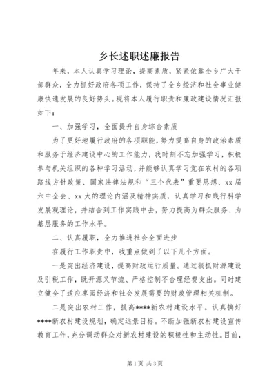 乡长述职述廉报告_1.docx