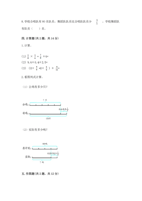 人教版六年级上册数学期中测试卷及答案（新）.docx