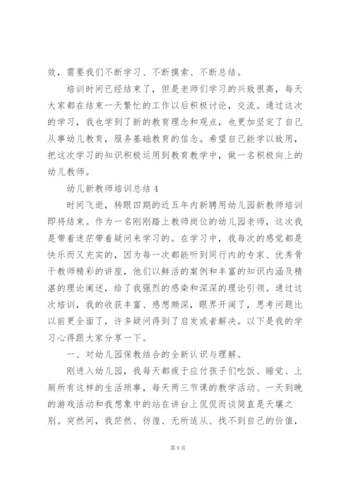 幼儿新教师培训总结范文5篇.docx