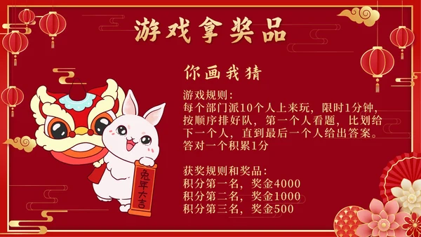红色中国风奢华欢度元旦辞旧迎新年会PPT模板