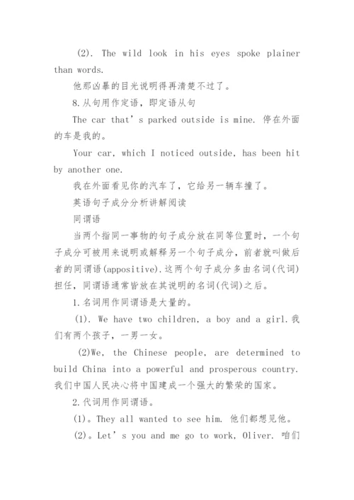 英语句子成分分析讲解.docx