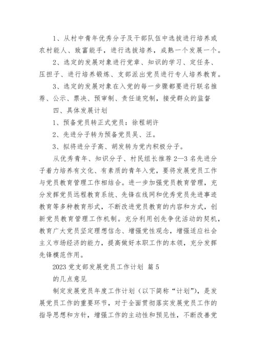 2023党支部发展党员工作计划.docx