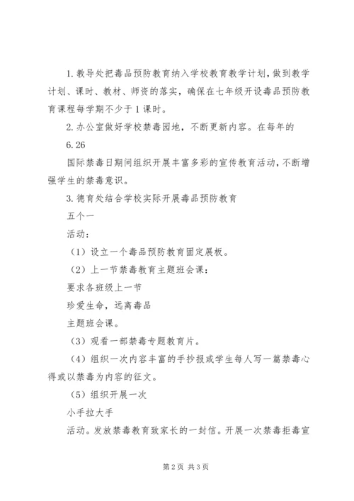 毒品预防教育工作计划.docx