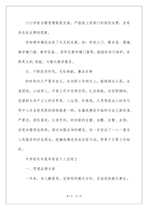 2022中学校长年度考核表个人总结.docx