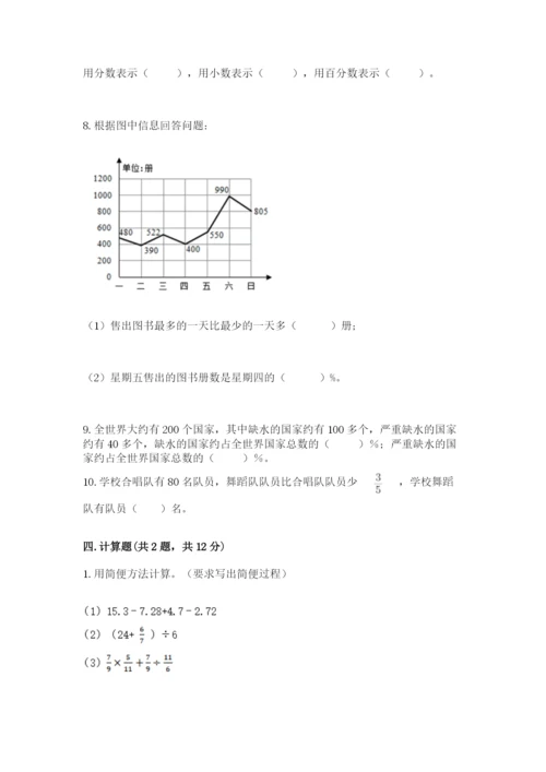 2022六年级上册数学期末考试试卷含完整答案【精选题】.docx