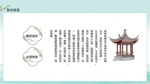 中国城市旅游泉州特色介绍动态通用PPT模板