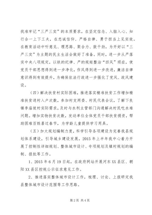 乡镇规划中心上半年工作总结及下半年工作计划.docx