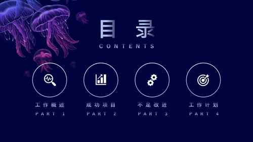 极简奇幻艺术工作汇报通用PPT模板