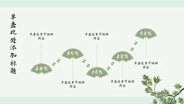 浅绿山水古风PPT模板
