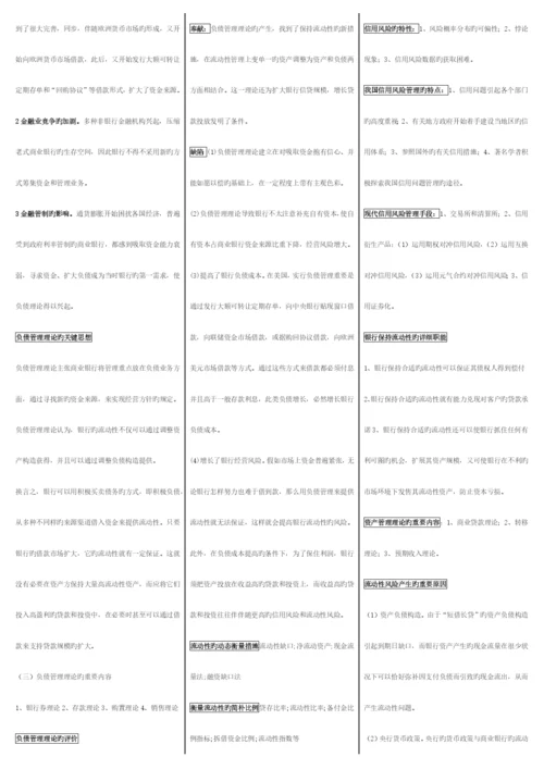 2023年电大最新金融管理期末重点考试资料小抄.docx