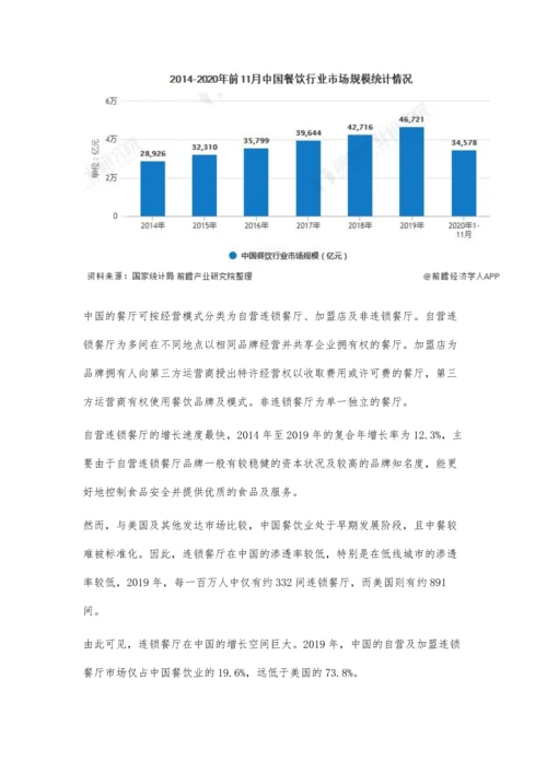 中国餐饮行业细分市场发展现状分析-快餐市场发展空间巨大.docx