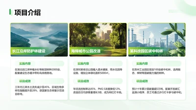 绿色简约风绿化项目介绍