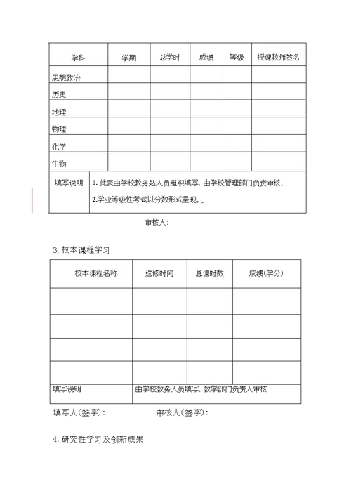 吉林省普通高中学生综合素质评价