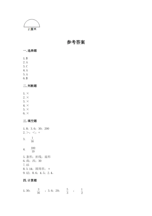 小学六年级上册数学期末测试卷（实用）word版.docx