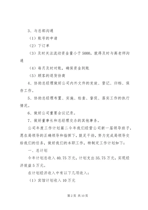 某某公司年度工作计划.docx