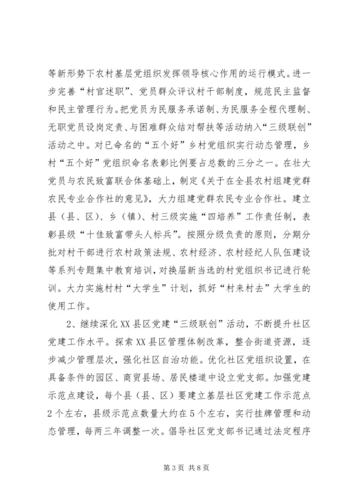 全县基层组织建设工作要点.docx