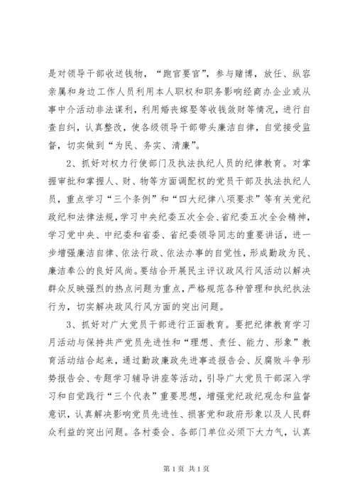 纪律教育学习月活动动员会上的讲话.docx