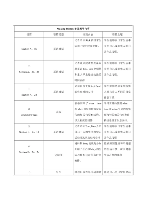 【新课标】Unit 2 What time do you go to school？大单元整体教学设