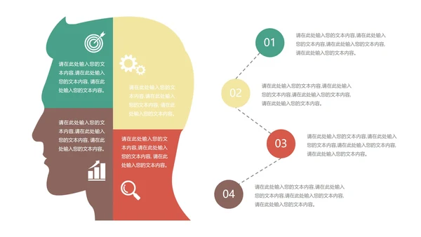 人脑风格并列页合集PPT模板