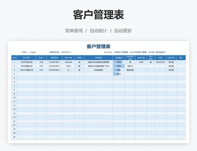 客户管理表