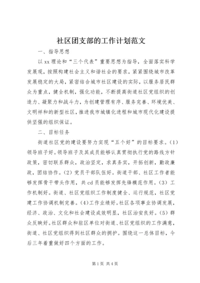 社区团支部的工作计划范文.docx