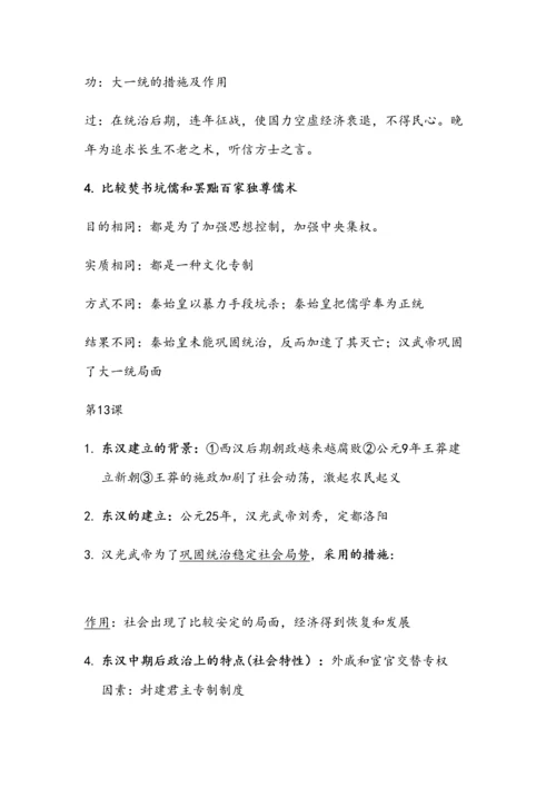 2023年初一上学期历史笔记.docx