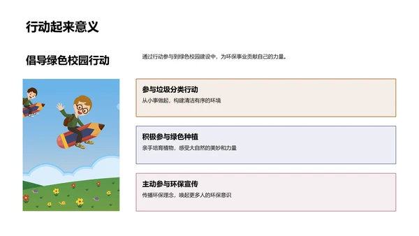 绿色校园实践报告PPT模板