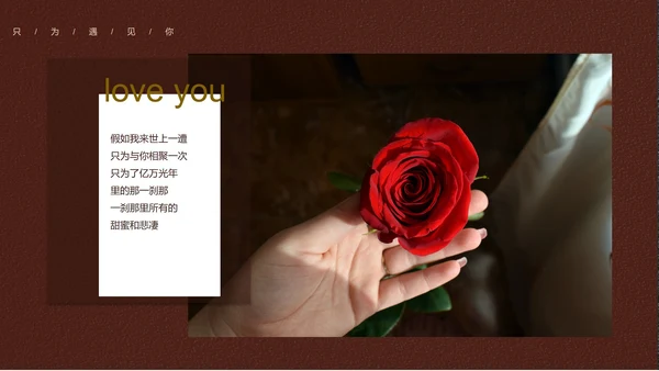 黑色简约风浪漫邂逅情人节PPT模板