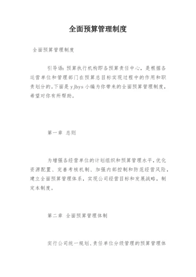 全面预算管理制度.docx