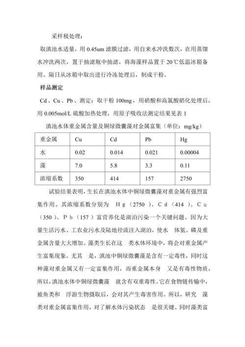 滇池污染调查分析报告.docx