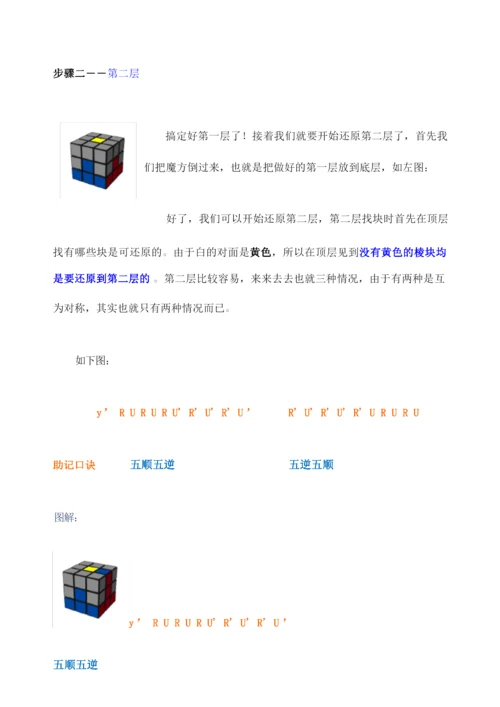 初级魔方公式图解.docx