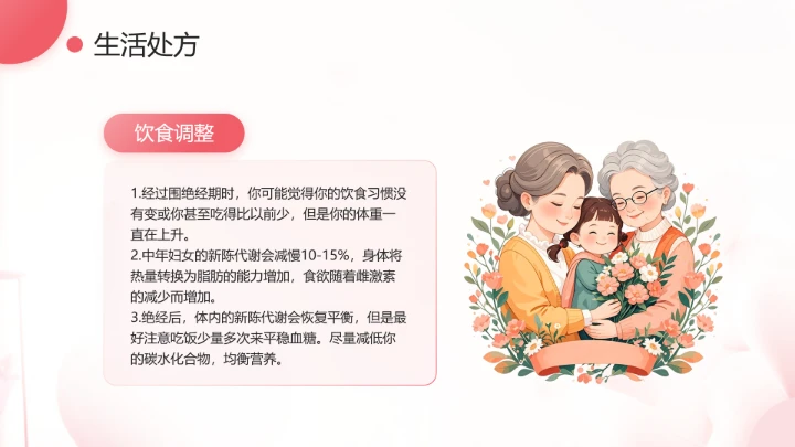 妇女更年期主题宣传科普温柔对待更年期PPT