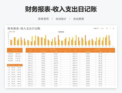 财务报表-收入支出日记账