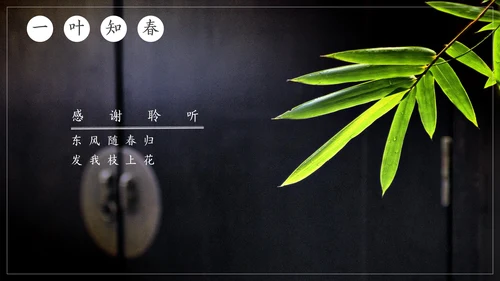 嫩绿树芽工作总结通用PPT模板