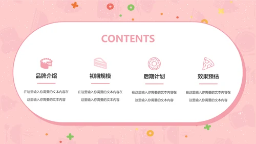 甜品美食招商计划书通用PPT模板