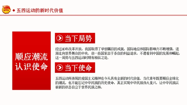 纪念五四运动101周年弘扬五四精神PPT团课PPT