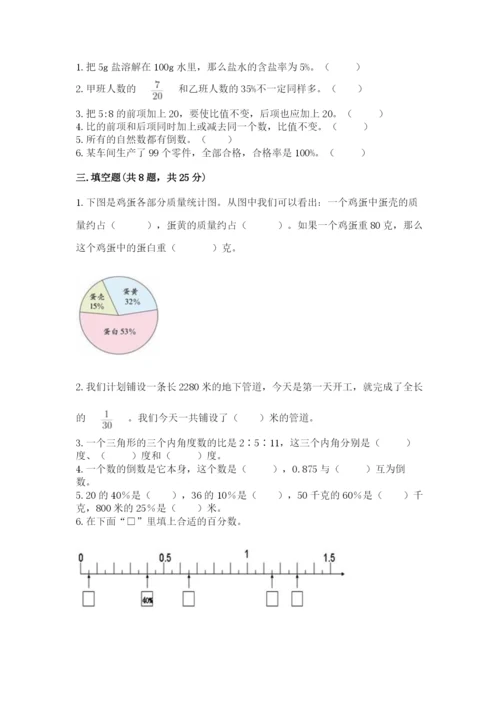 小学数学六年级上册期末卷及完整答案【网校专用】.docx
