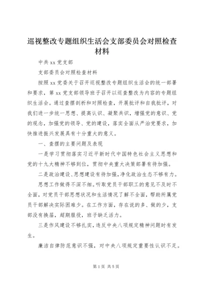 7巡视整改专题组织生活会支部委员会对照检查材料.docx