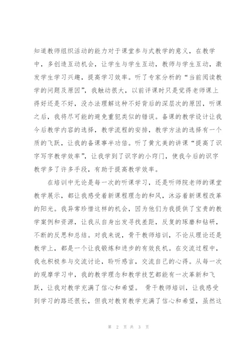 学校骨干教师培训总结报告格式.docx