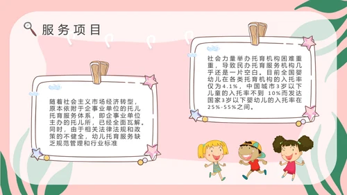 托育服务状况调查儿童PPT模版
