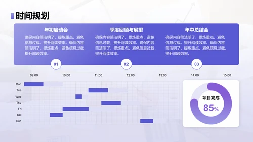 紫色商务风年度重点工作计划PPT模板