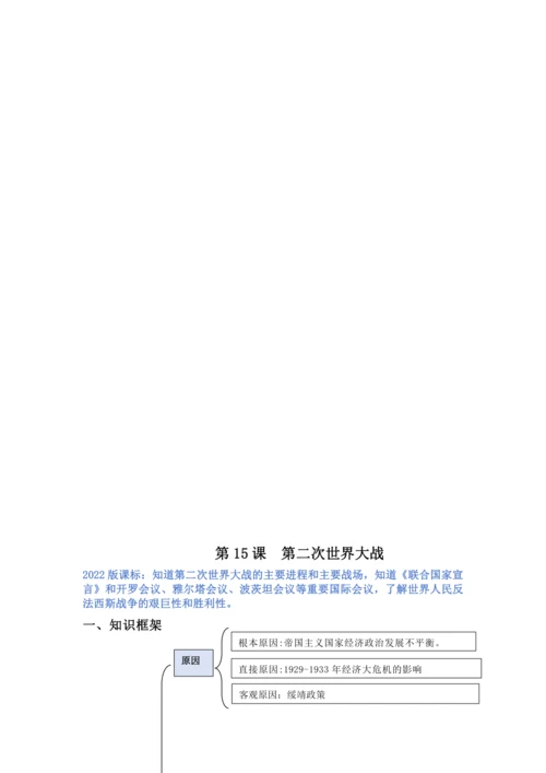 第四单元 经济大危机和第二次世界大战（13-15课）