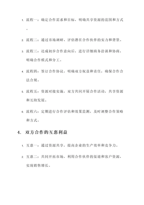 企业资源对接合作方案