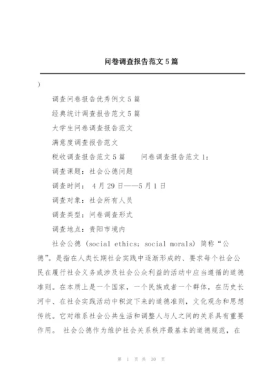 问卷调查报告范文5篇.docx
